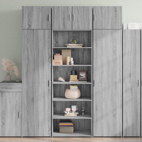 vidaXL Buffet haut sonoma gris 70x41x185 cm bois d'ing&eacute;nierie