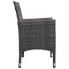 vidaXL Ensemble &agrave; manger de jardin 9 pcs Gris