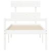 vidaXL Lit pour personne &acirc;g&eacute;e sans matelas blanc bois massif
