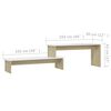vidaXL Meuble TV Blanc et ch&ecirc;ne sonoma 180x30x43 cm Agglom&eacute;r&eacute;