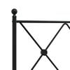 vidaXL T&ecirc;te de lit de remplacement m&eacute;tal noir 160 cm