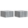 vidaXL Cabinet de chevet mural 2 pi&egrave;ces Sonoma gris 33 x 34,5 x 20 cm