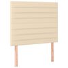 vidaXL Sommier &agrave; lattes de lit et matelas Cr&egrave;me 90x190 cm Tissu