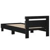 vidaXL Cadre de lit sans matelas avec lumi&egrave;res LED noir 75x190 cm
