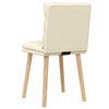 vidaXL Chaises &agrave; manger lot de 2 cr&egrave;me tissu