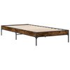 vidaXL Cadre de lit sans matelas chêne fumé 90x190 cm