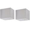 vidaXL Applique murale d'ext&eacute;rieur en forme de cube 2 pcs
