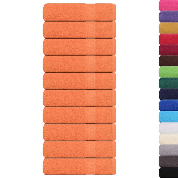 vidaXL Serviettes de douche FROGN 10pcs orange 70x140 cm 360 g/m&sup2;