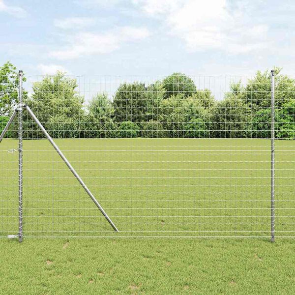 vidaXL Cl&ocirc;ture Euro 1,5 x 10 m Fer rev&ecirc;tu de PVC