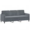 vidaXL Ensemble de canap&eacute;s 3 pcs gris fonc&eacute; velours