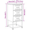 vidaXL Table de chevet blanc 36x39x78 cm acier