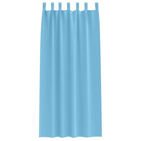 vidaXL Rideaux occultants avec anneaux 2 pcs Bleu clair 260 x 140 cm