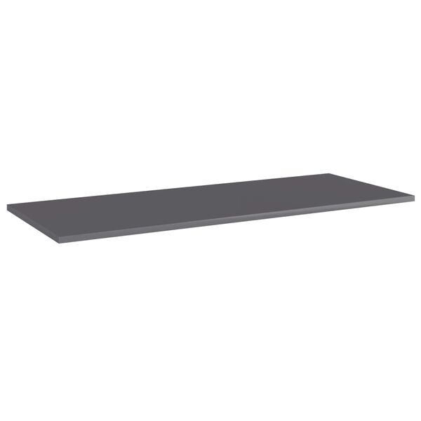 vidaXL Panneaux biblioth&egrave;que 4pcs Gris brillant 100x40x1,5cm Agglom&eacute;r&eacute;