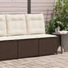 vidaXL Canap&eacute; inclinable de jardin avec coussins marron r&eacute;sine tress&eacute;e