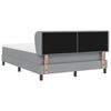 vidaXL Lit &agrave; ressorts avec matelas Gris clair 140 x 200 cm tissu