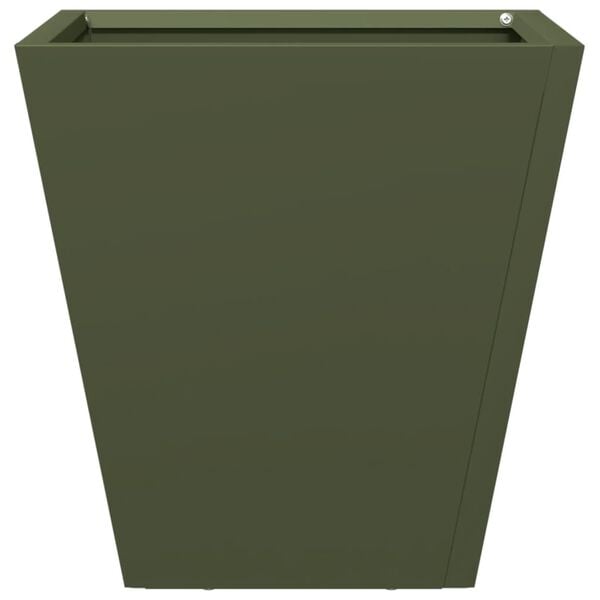 vidaXL Jardinière vert olive 30x30x30 cm acier
