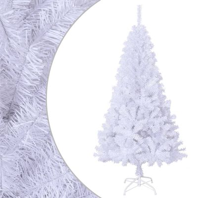 vidaXL Arbre de Noël artificiel avec branches épaisses Blanc 150cm PVC