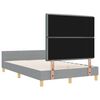 vidaXL Cadre de lit avec t&ecirc;te de lit Gris clair 120 x 190 cm tissu