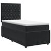 vidaXL Lit boxspring avec matelas Noir 80 x 200 cm Velours