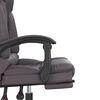 vidaXL Fauteuil de massage inclinable de bureau Gris Similicuir