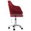 vidaXL Chaise pivotante de bureau Rouge bordeaux Tissu