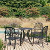 vidaXL Ensemble de bistro 5 pcs Aluminium coul&eacute; Noir