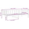 vidaXL Lit de jour sans matelas blanc bois de pin massif 90x200 cm