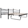 vidaXL Cadre de lit Noir Acier 180x200/90x200 cm