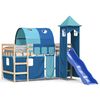 vidaXL Lit mezzanine enfants avec tour sans matelas bleu 90x190 cm