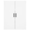 vidaXL Buffet haut Blanc 69,5x34x180 cm Bois d'ing&eacute;nierie