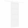 vidaXL Porte coulissante Blanc 78 x 202 cm Pin massif