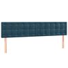 vidaXL Sommier &agrave; lattes de lit et matelas Bleu fonc&eacute; 200x200cm Velours