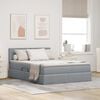 vidaXL Lit avec rangement et matelas Gris clair 140 x 200 cm