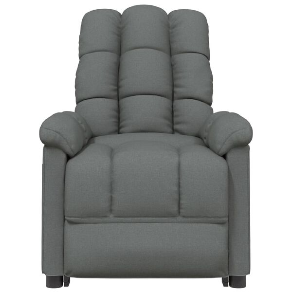 vidaXL Fauteuil de massage inclinable Gris fonc&eacute; Tissu