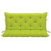 vidaXL Balancelle avec coussin vert vif 120 cm Bois de teck solide