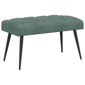 vidaXL Banc avec capitonnage bouton Vert Mer 80 x 40 x 46 cm Velours