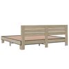 vidaXL Cadre de lit sans matelas ch&ecirc;ne sonoma 200x200 cm