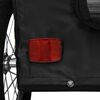vidaXL Remorque de v&eacute;lo pour animaux de compagnie noir