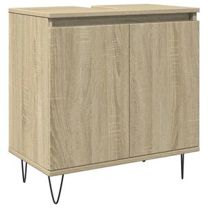 vidaXL Armoire de bain ch&ecirc;ne sonoma 58x33x60 cm bois d'ing&eacute;nierie