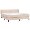 vidaXL Sommier &agrave; lattes de lit avec matelas Cappuccino 180x200 cm