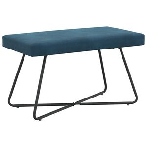 vidaXL banc Bleu 80 x 40 x 45 cm Velours