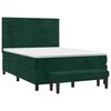 vidaXL Sommier &agrave; lattes de lit et matelas Vert fonc&eacute; 140x190cm Velours