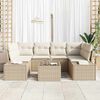 vidaXL Ensemble de canap&eacute; de jardin 8 pcs Beige et cr&egrave;me polyrotin
