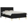 vidaXL Cadre de lit avec matelas Noir 160 x 200 cm tissu