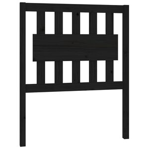 vidaXL T&ecirc;te de lit Noir 80,5x4x100 cm Bois massif de pin