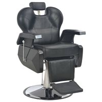 vidaXL Chaise de barbier Noir 72x68x98 cm Similicuir