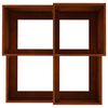 vidaXL Cache-pot de jardin Rouill&eacute; 80 x 80 x 60 cm Acier patin&eacute;