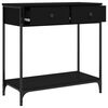 vidaXL Table console noir 75x34,5x75 cm bois d'ing&eacute;nierie