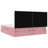 vidaXL Lit avec rangement et matelas Rose 200 x 200 cm Velours