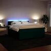 vidaXL Sommier &agrave; lattes de lit et matelas Vert fonc&eacute; 180x200cm Velours